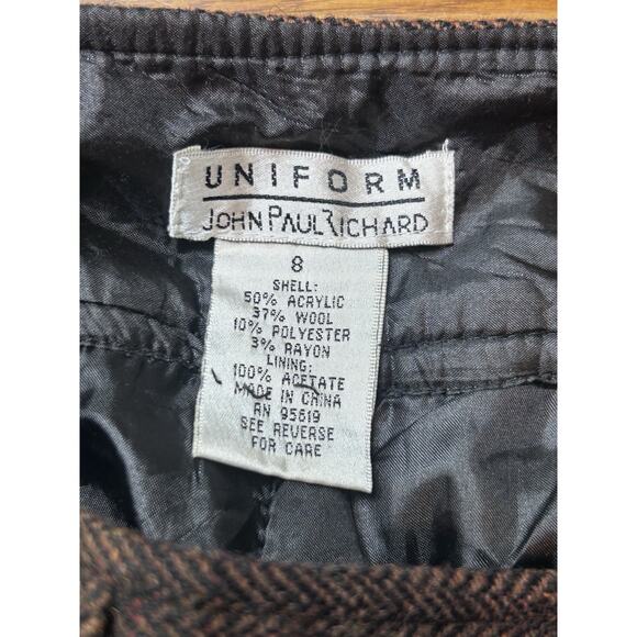 Uniform By John Paul Richard Wool Donegal Tweed‎ Grey Pants Womens Size 8, Vtg - Picture 12 of 12